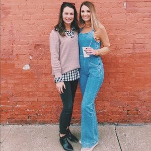 Free People Denim Jumpsuit